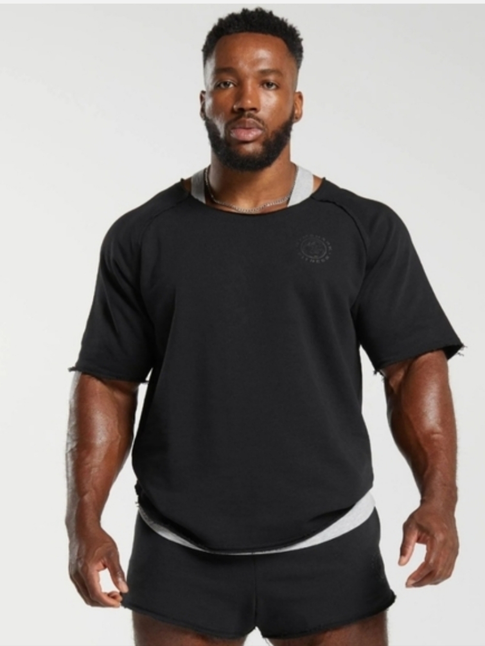 Gymshark Legacy Rag Top Muscle Shirt Distressed Black Mens Medium